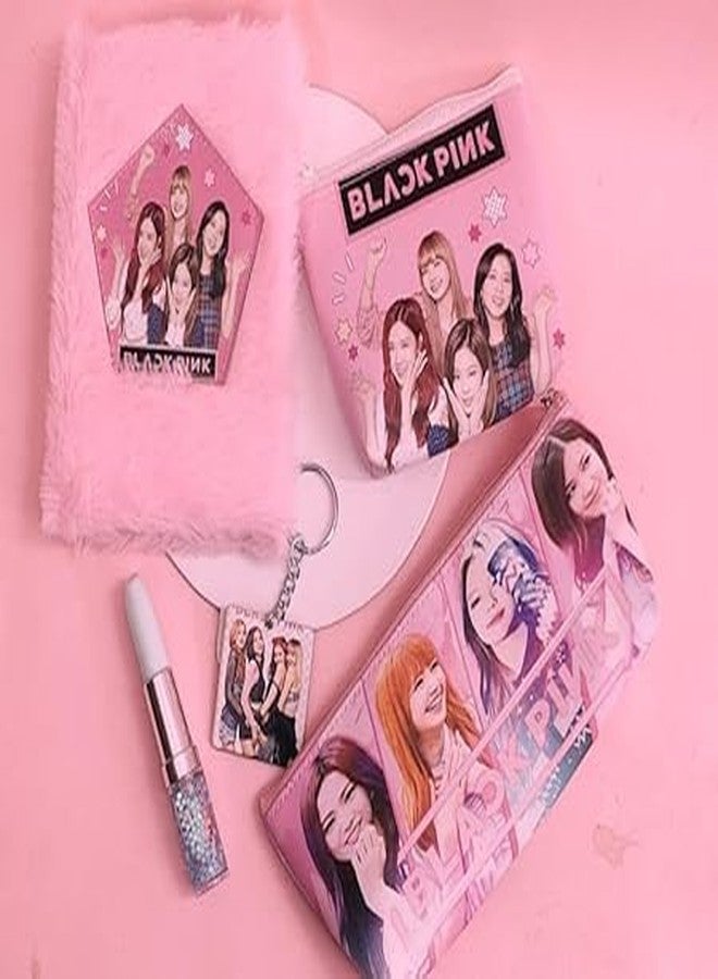 AMANVANI Stationery Set for Girls - Return Gifts Kit (Pack of 5 Items) - Blackkpink Items for Birthday and Kids - Image 1